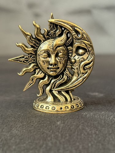 Solid brass sun and moon - solid,