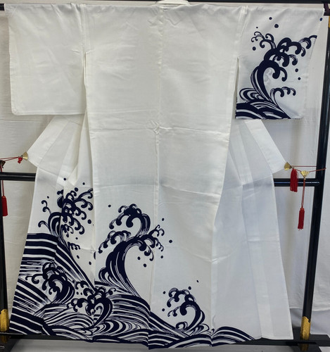 Japanese vintage kimono yukata - japanese,