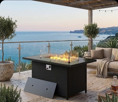 Outdoor propane gas fire - gas,