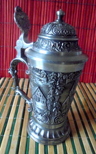 PEWTER BEER STEIN  TANKARD