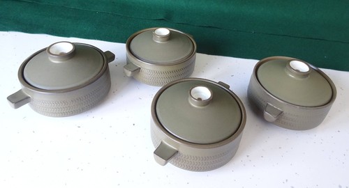 Denby chevron soup - bowls, with