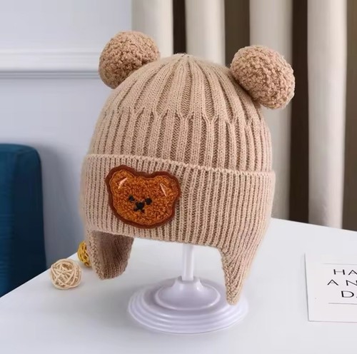 Baby wool winter hat bear - winter,