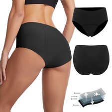 Women's Bikini Bottoms High Waist Retro Basic Full Coverage Tankini Shorts Black