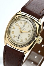 Rolex Oyster Prima Rare 18K Solid Gold ‘1934’ Gents Vintage Cushion Watch, 28mm