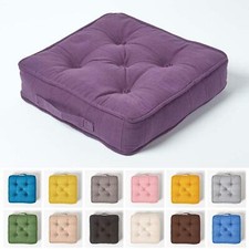 Rajput Cotton Floor Cushions Large Square Seat Pad Dining Chair Booster Cushion