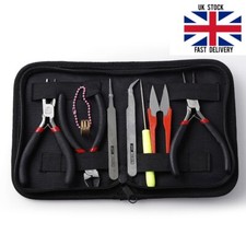 CRAFT MAKING JEWELLERY REPAIR SET TOOL CUTTER SCISSORS TWEEZERS GIFT KIT 8 PIECE