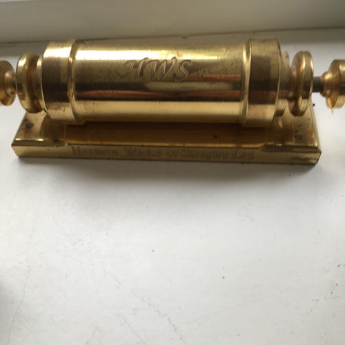 Vintage brass desk roll holder - vintage, roll-holder