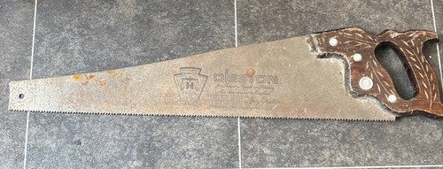 Vintage henry disston hand saw - hand,