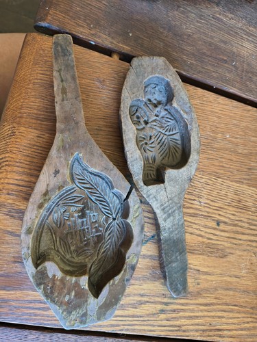 Antique wooden butter - antique, mold