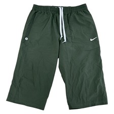 Nike Green Total 90 3/4 Shorts y2k Drawstring Pockets Baggy Mens XL