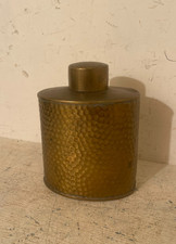 An antique brass J S + S  Joseph Sankey tea caddy