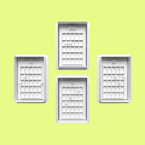 Guitar chords cookie cutter - cookie,