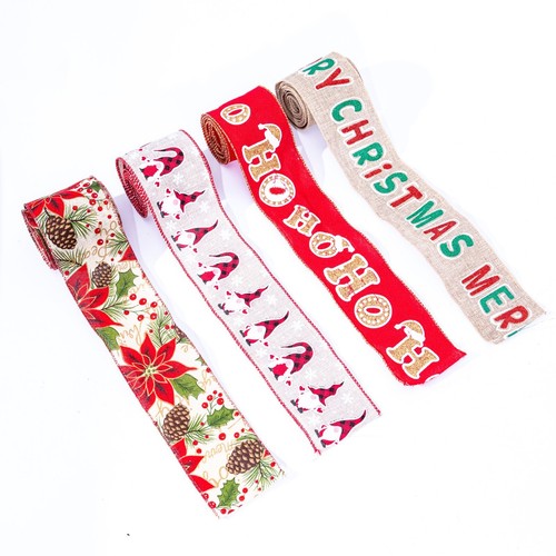 Christmas ribbon 63mm wide - 63mm,