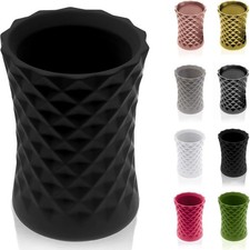 CONCRETTE Flower Pot, Black Matte, 11x8x8 cm