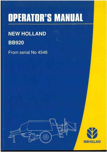 New holland baler bb920 - holland,
