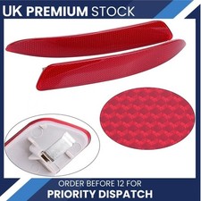 2x Red Rear Bumper Reflector