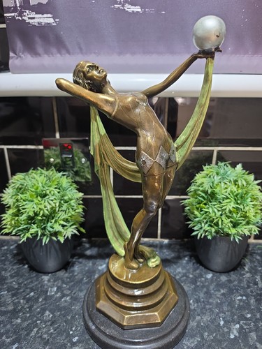 Art deco bronze statue - deco,