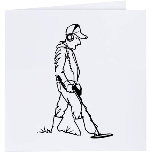 Metal detector man greeting - 'metal,