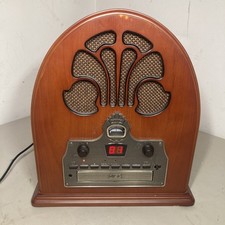 Crosley CR32CD Cathedral Retro Vintage Table Top Radio w/ CD Player WORKS 