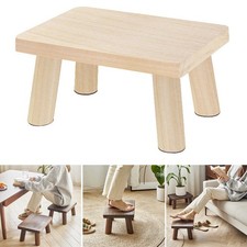 Rectangle Wooden Step Stool Low Small Bench for Adults Footstool Change Shoe uk