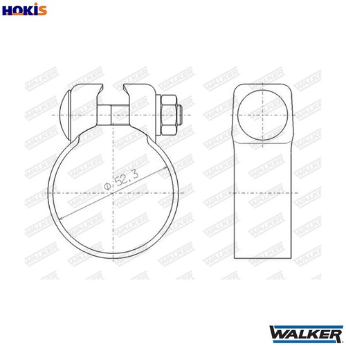 Clamping piece exhaust system - clamping,