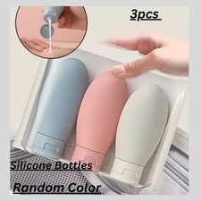 Leak Proof Silicone Travel Bottles Lotion Shampoo Refillable Empty Container Set