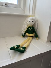 Hand Knitted Irish Dancer / Irish Dancing - Green & White.