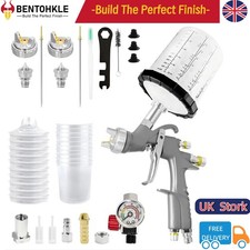 D1 LVLP Air Spray Gun Kit 1.3/1.7/2.0mm Nozzles Pro Paint Gun for Cars & DIY