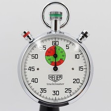 Tag Heuer HS-8037 Hand-wound Trackmaster White Dial Stopwatch rare