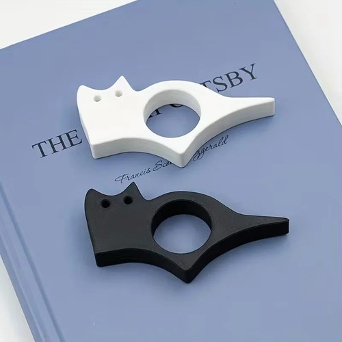 Cat thumb book page - cat,