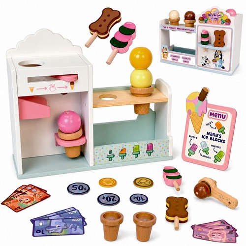Bluey wooden toy ice cream - wooden,