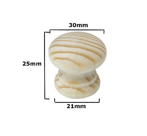 Wood door knob genuine - knob, pine