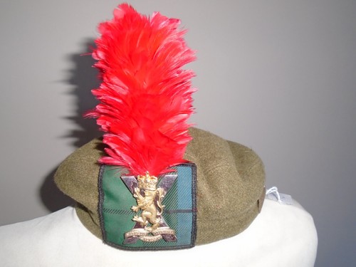 Tam shanter with red feather - tam,