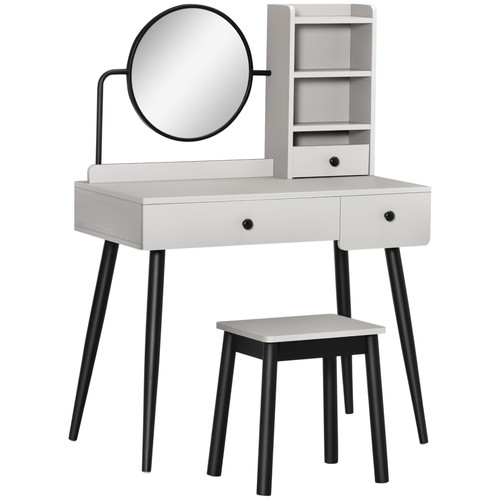 Homcom dressing table set with - table,