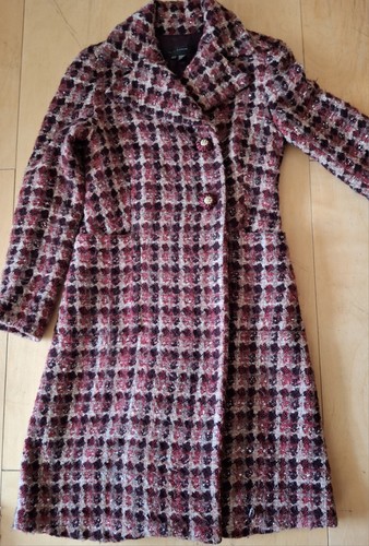 Zara boucle coat pink purple - zara,