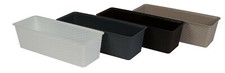 Set of 2 Plastic 50cm Troughs