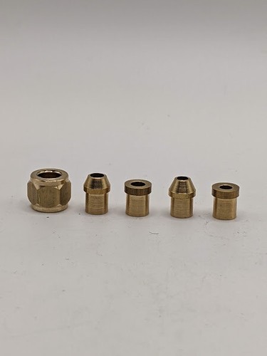 Steam engine pipe nuts - 5/32, &