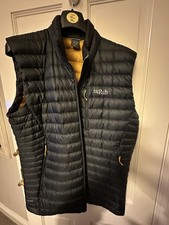 Rab Microlight Down  men’s Vest Gilet Bodywarmer Size Large, colour Beluga
