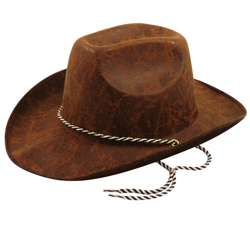 Adult cowboy hat leather - adult,