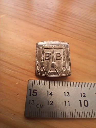 Vtg boys brigade drum badge - boys,