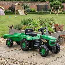 Kids Ride On Tractor Trailer