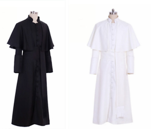 Roman black priest - black, cassock