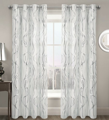 Swirl ripple effect voile - swirl,