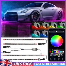 4Pcs RGB LED Strip Under Car