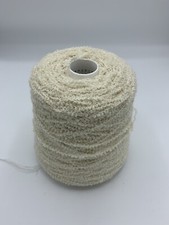 500 Gram Cone (98%Wool) Cream/un-dyed Boucle. Chunky Thickness. UK Spun.