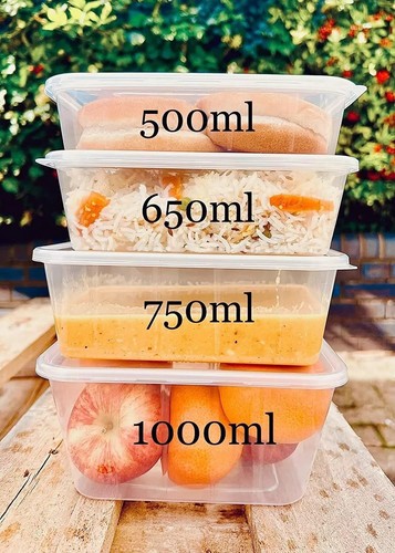 Plastic food containers with - food,
