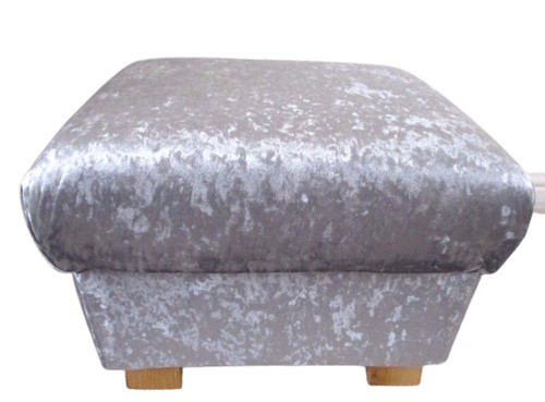 Silver grey crushed velvet - grey,