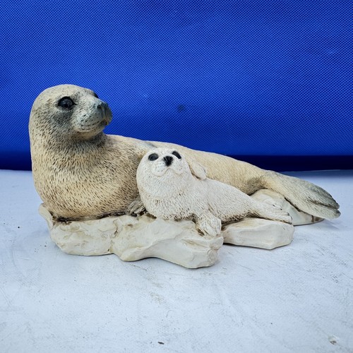 Seal and baby figurine - seal,