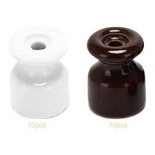 10Pcs Porcelain Insulators Electrical Accessories Ceramic