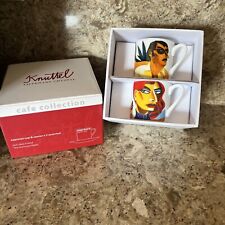 Graham Knuttel Espresso Cups Tipperary Crystal “Cafe Collection” NEW IN BOX